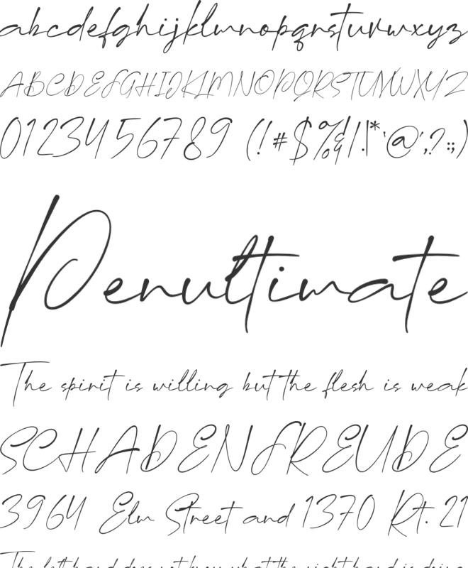 Goldenity font preview