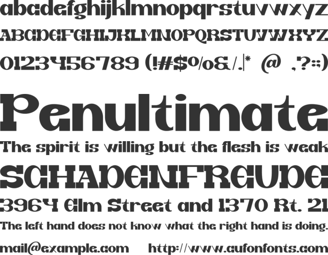 NESIA font preview