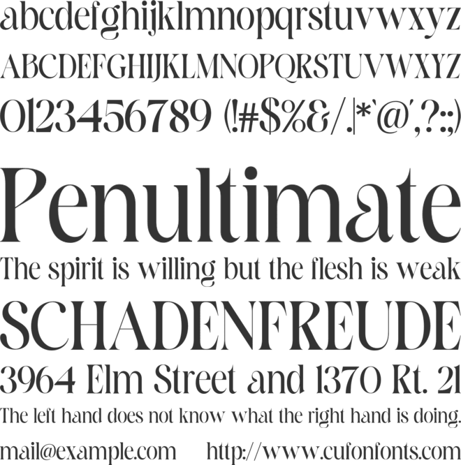 Magnify font preview