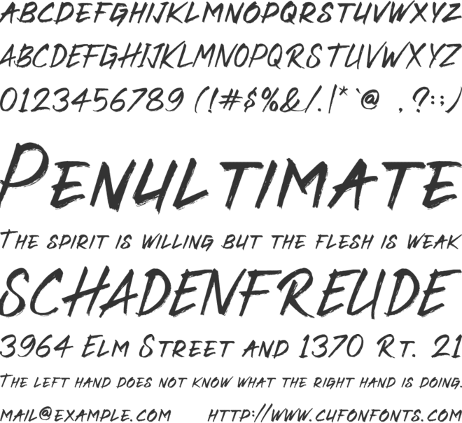 Creed Blaze font preview