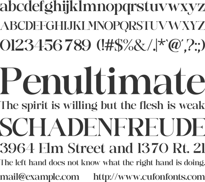 Coaster Simone font preview