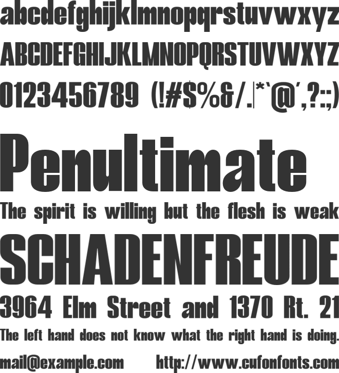 Frileder font preview