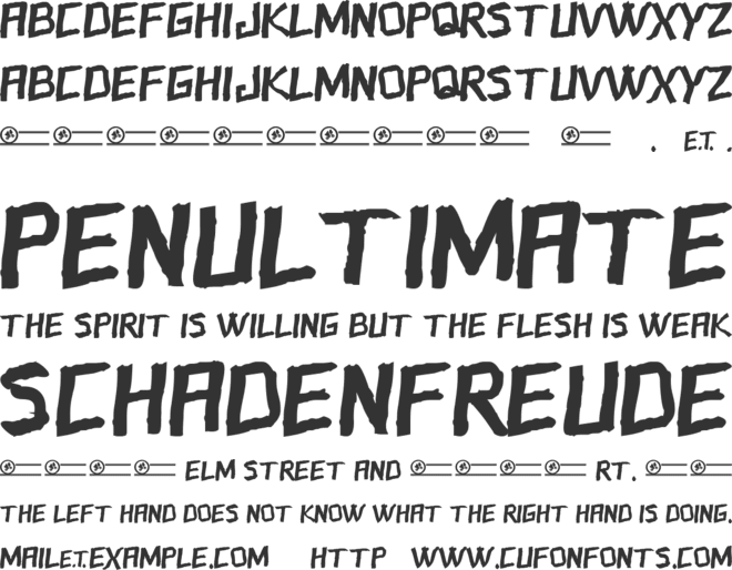 ELLIOTT font preview