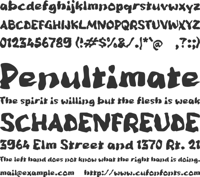 Sablim font preview