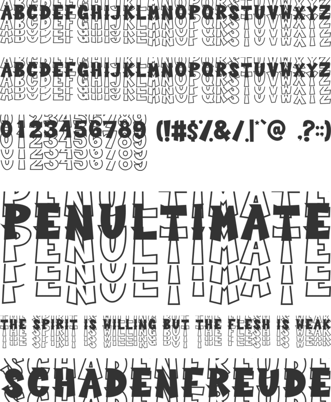 Sour Stacked Personal font preview