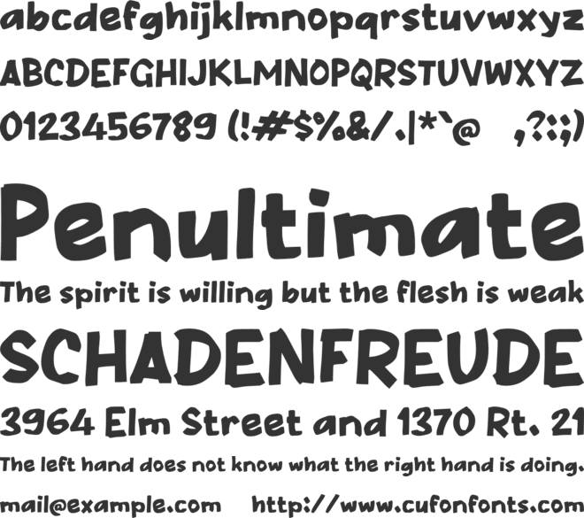 Sambel font preview