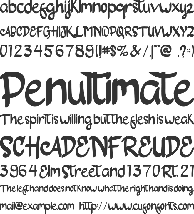 Bendhara font preview