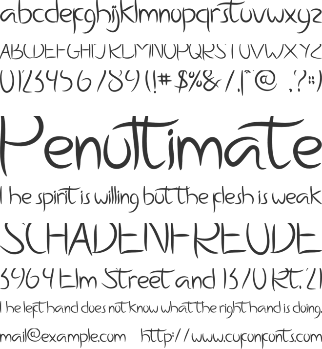 Donate font preview