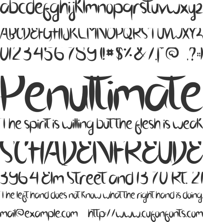 DONUT BIRTNIS font preview