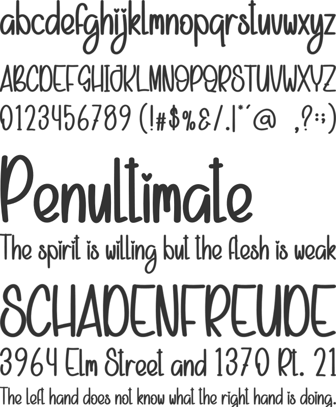 Bunnykids font preview