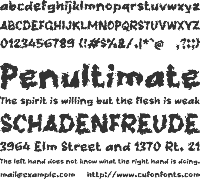 Sacime font preview