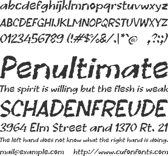 Sababin font preview