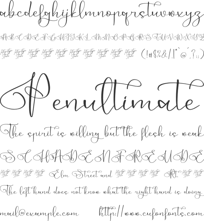 Wanderly Grace font preview