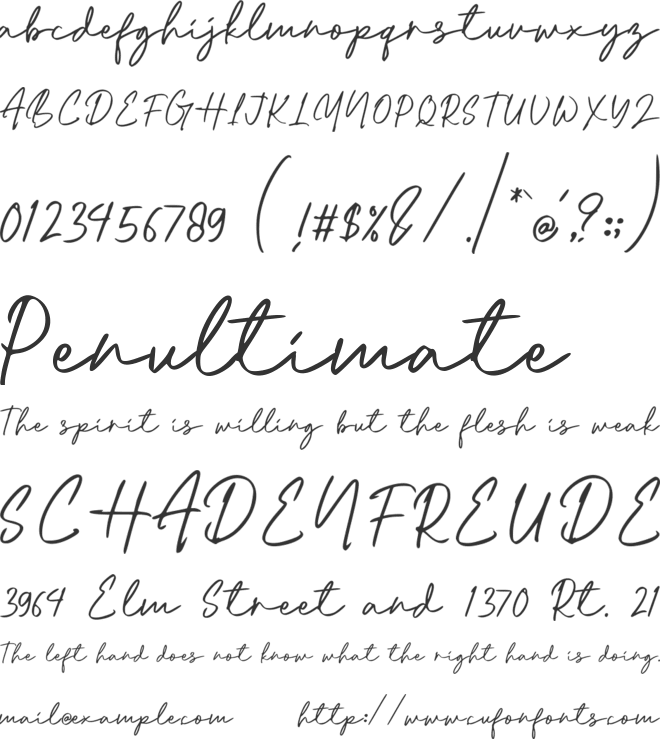 Reilleh font preview