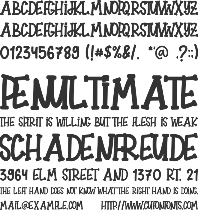 Milau font preview