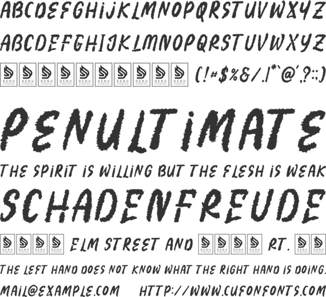 Montage Markers font preview