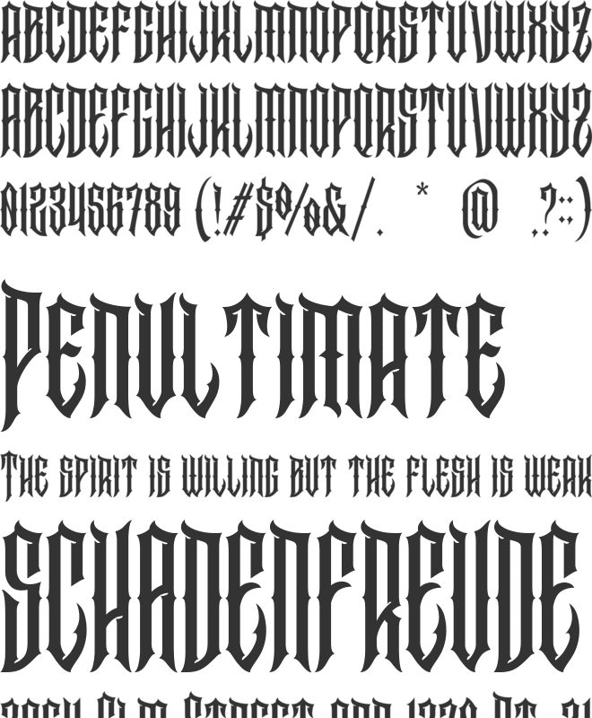 Berosong font preview