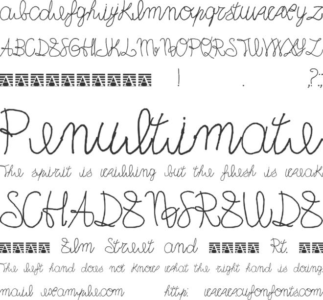 Clip Primary Pen DEMO font preview