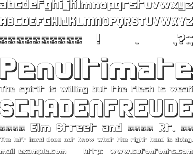 Rainbow Brick DEMO font preview