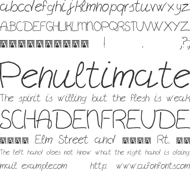 Tratto Pen DEMO font preview