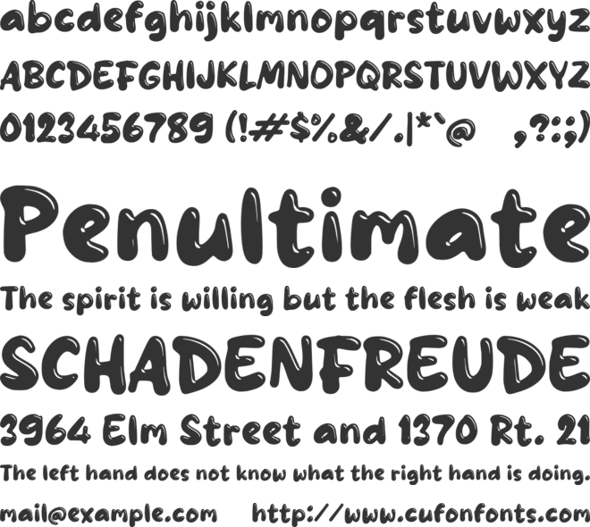 Sabocan font preview