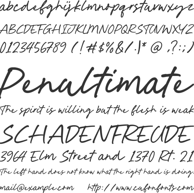 Indie Signature font preview