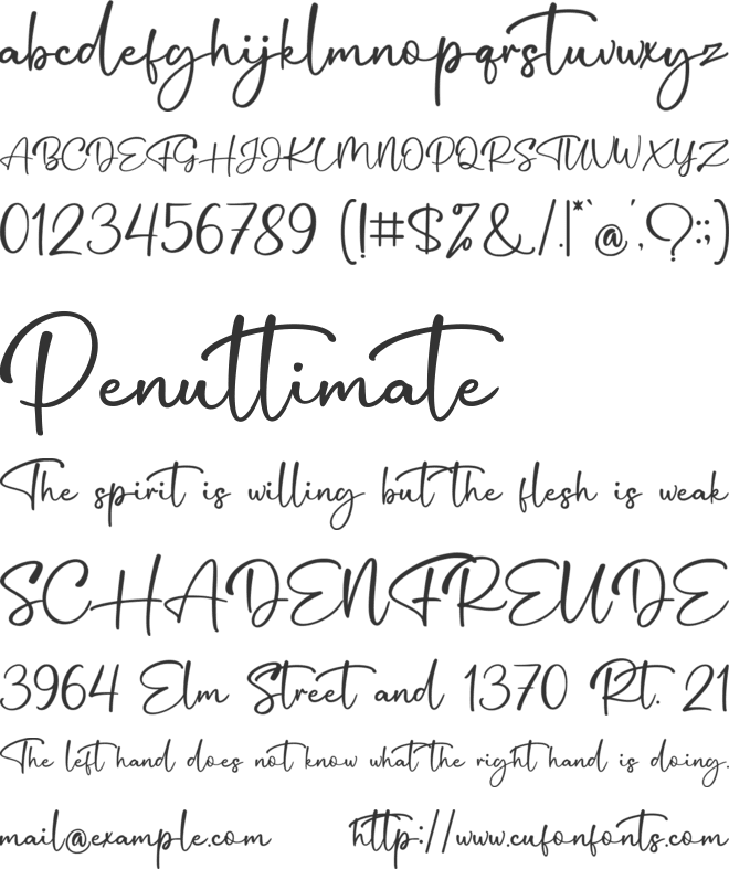 Salystiga font preview