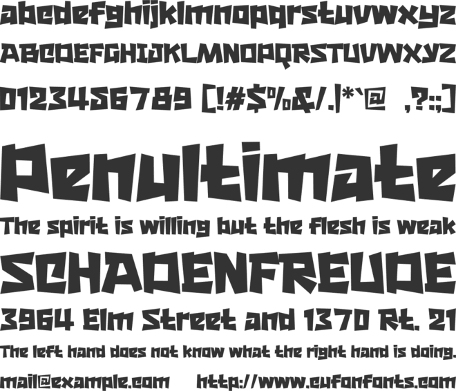 Chunky Toon font preview