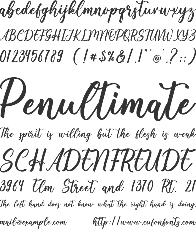 Christmas Serenity font preview