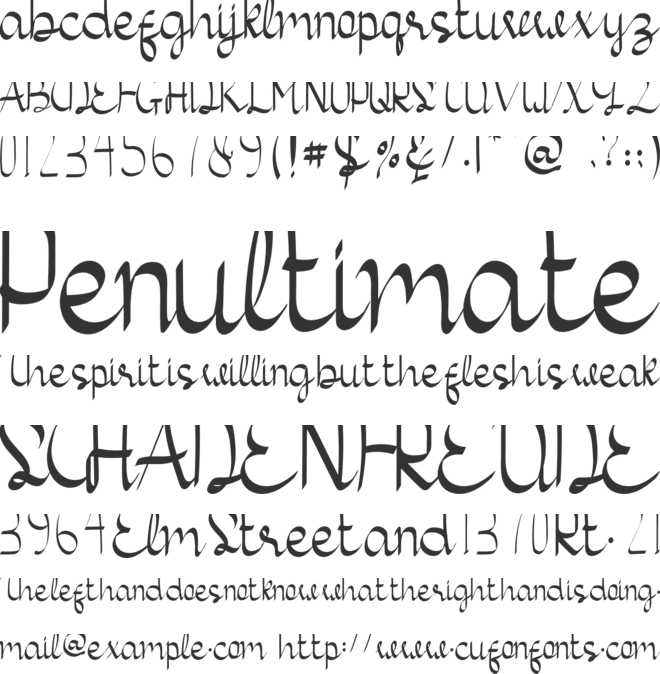 Unique  Girl font preview