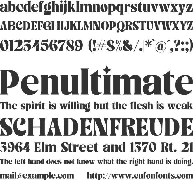 Dealing font preview