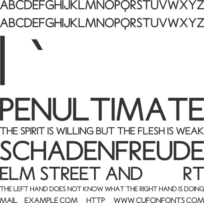 Monotrome font preview