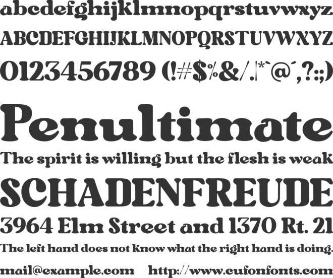 Mango Display font preview