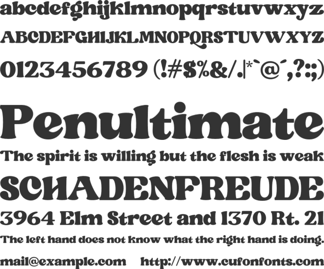 Brigent Display font preview