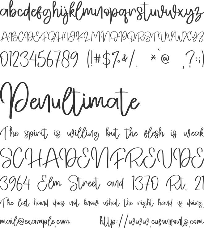 Bestday - Personal Use font preview