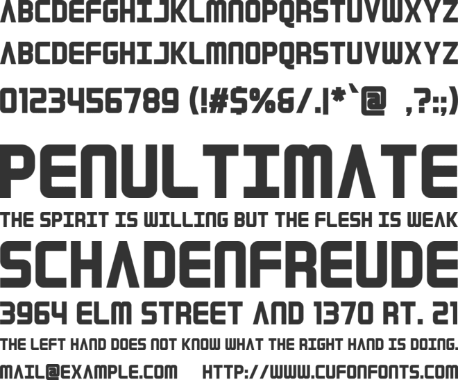 Geistack font preview