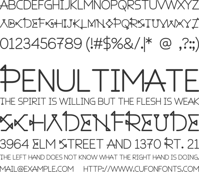 Holdeim font preview