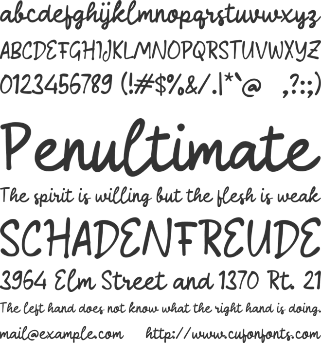 Sablak Writing font preview