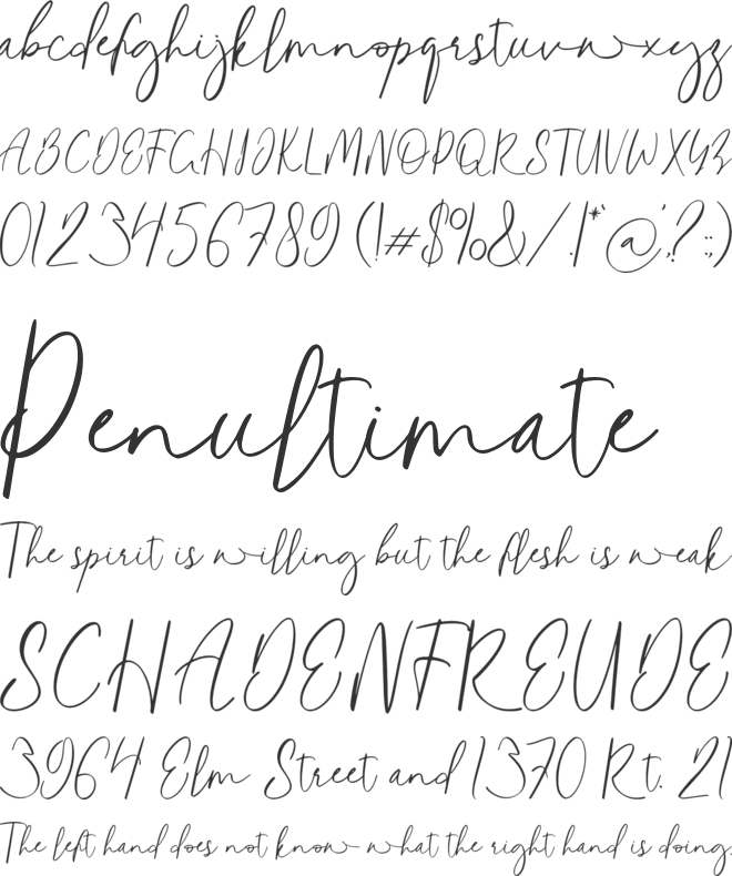 Bellanche font preview