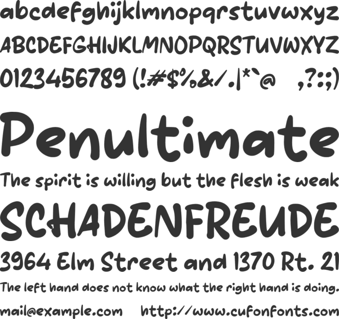 Saget Ngih font preview