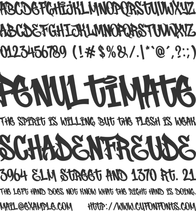 Urban Slash font preview