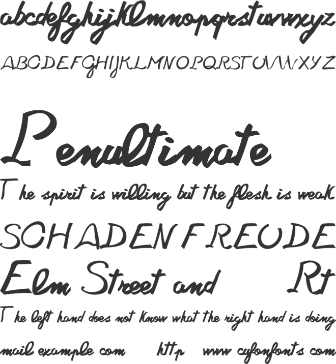 American Gigolo font preview