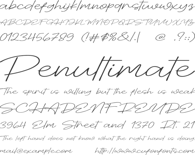 Winter Prime Monoline font preview