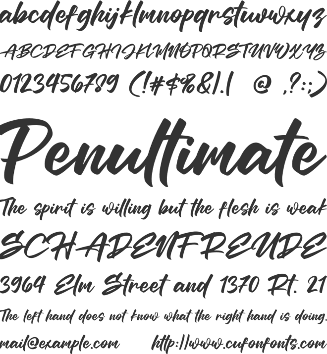 Winter Prime font preview