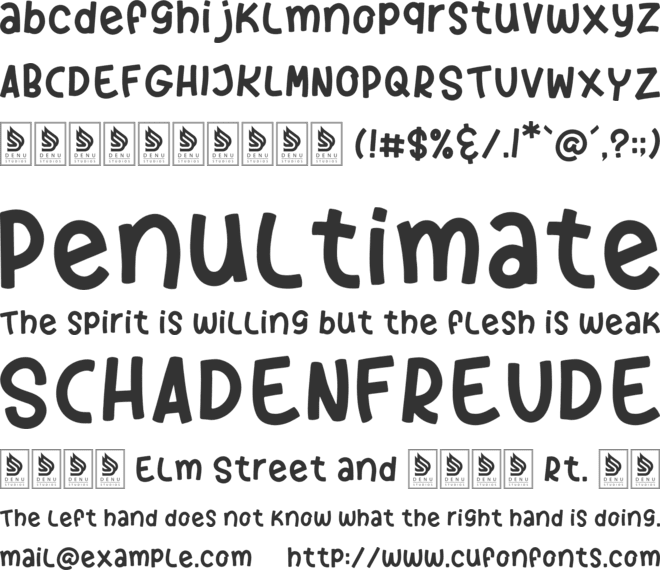 Durara Playful font preview