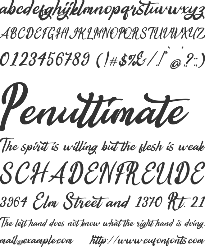 Chalestend font preview