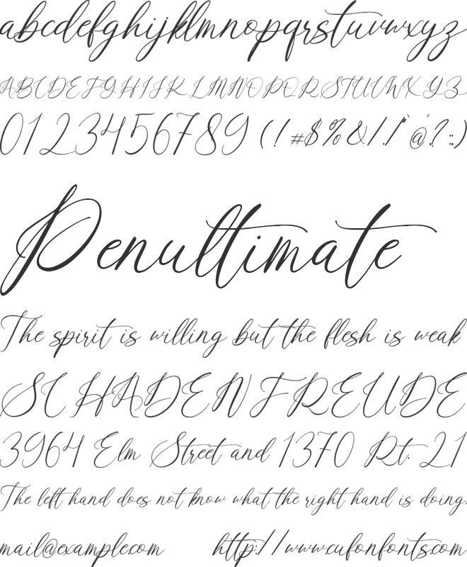 Violetta Frosteil font preview