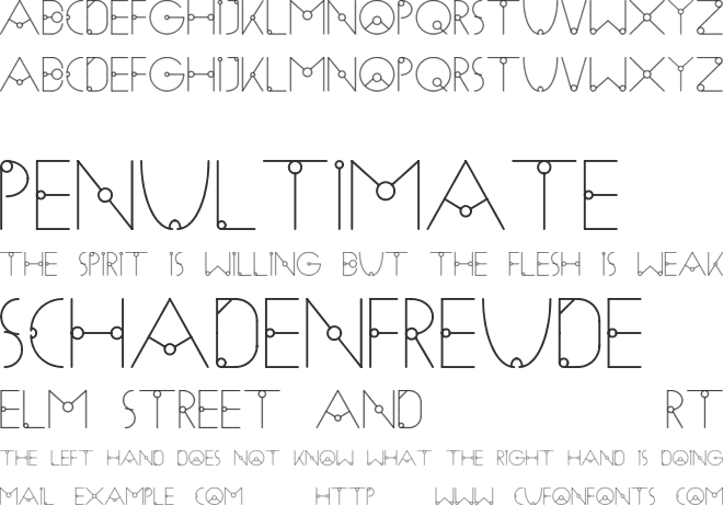 Caner font preview