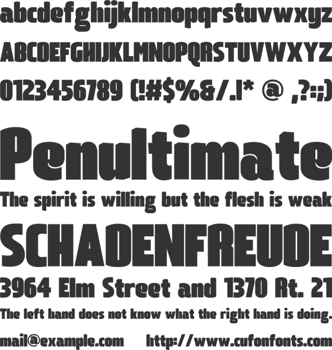 Snubfist font preview