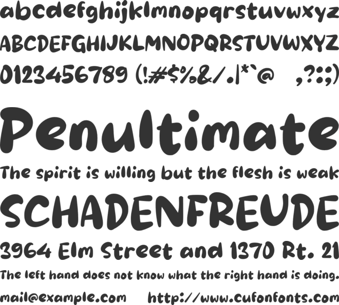 Sabien font preview